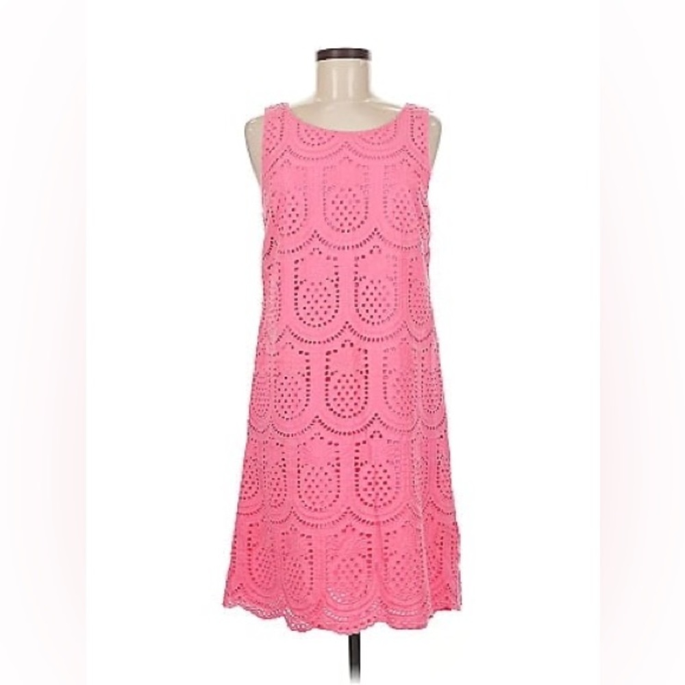 Talbots Pink Eyelet Mini Dress